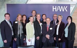 Die Gr&uuml;ndungsmannschaft des IIW: (v.l.n.r.) Kolbeck, Bringmann,  Borbe,  Scholz-B&uuml;rig,  Ba