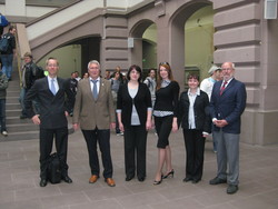 (v. l. n. r.) Prof. Dr. Bernhard Funk, Prof. Dr. Rainer Vahland, Frau Prof. Dr. Natalia Ivanova, Nat