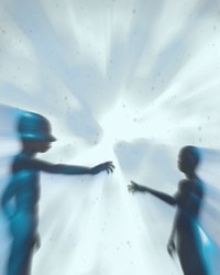 Aus der Videoinstallation \\"2 - 2 = 2\\" von Steffen Bei&szlig;ner.